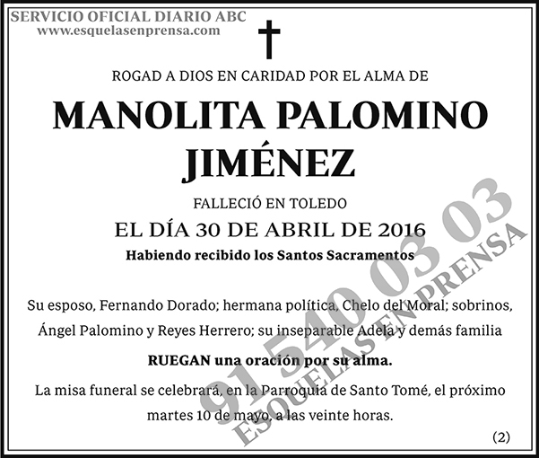 Manolita Palomino Jiménez
